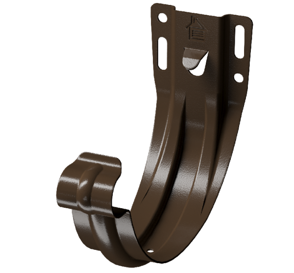 Карнизный кронштейн (штампованный) D125 Döcke STAL PREMIUM Каштан, (RAL 8017) купить в Калаче-на-Дону