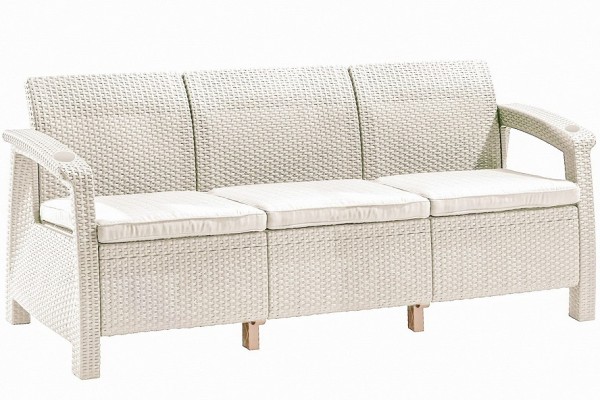 Трёхместный диван  Yalta Sofa 3 Seat белый купить в Калаче-на-Дону