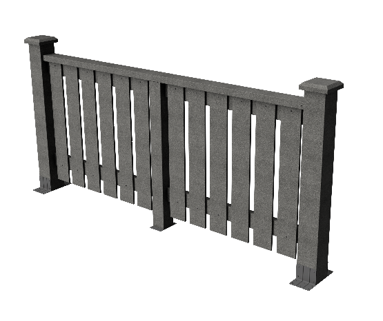 Ограждения декоративное ДПК GRINDERDECO  Вилидж серый базальт купить в Калаче-на-Дону