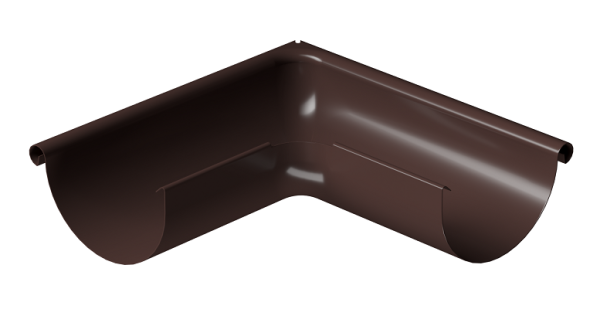 Угол внешний 90° D125 Döcke STAL PREMIUM Шоколад, (RAL 8019) купить в Калаче-на-Дону