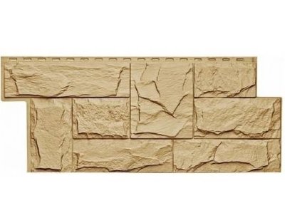 Фасадная панель T-Сайдинг-Гранит Леон Бежевый