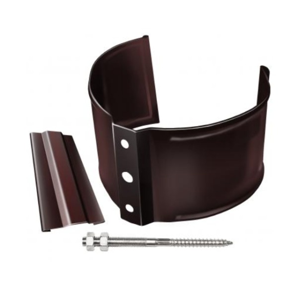 Водосток Grand Line 125x90 – Хомут трубы (на кирпич) RAL 8017 купить в Калаче-на-Дону