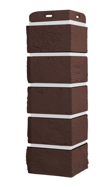 Угол Grand Line состаренный кирпич Элит каштан, ШОВ белай купить в Калаче-на-Дону