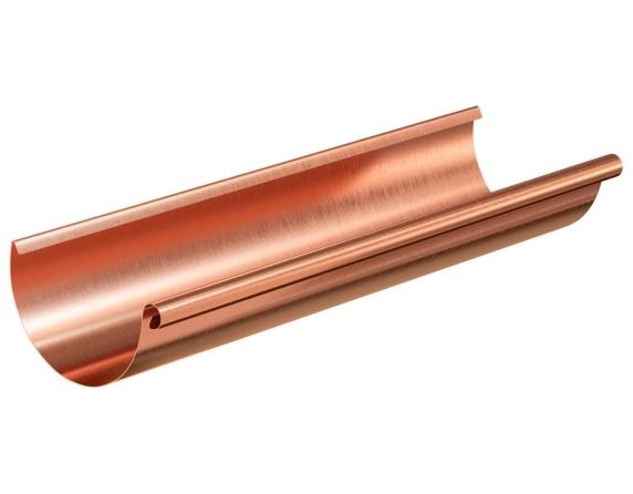 Водосток Aquasistem, система 125x90 - Желоб водосточный медный 3 метра купить в Калаче-на-Дону