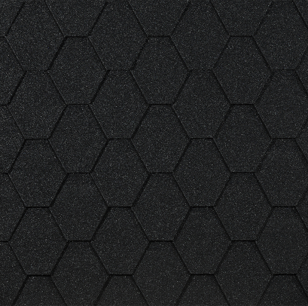 Гибкая черепица EURASIA Docke, Коллекция ШЕСТИГРАННИК Чёрный купить в Калаче-на-Дону