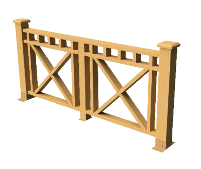 Ограждения декоративное ДПК GRINDERDECO Виктория песчаник