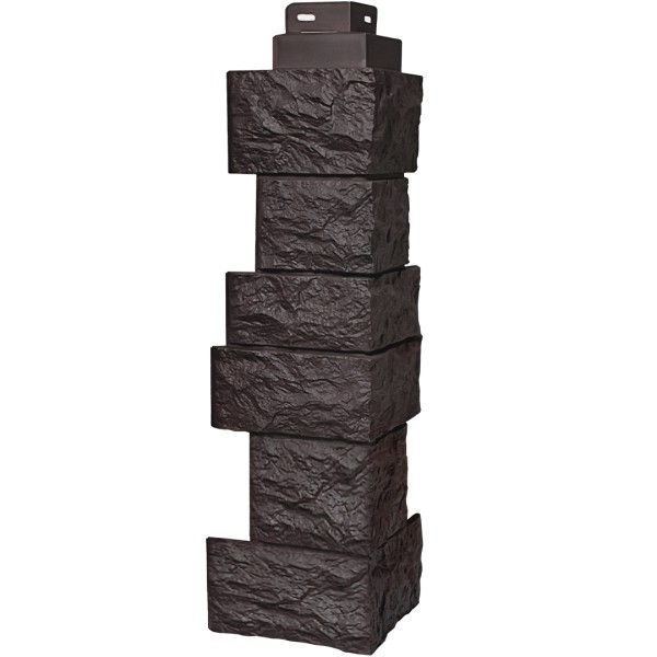 Угол наружный FineBer “Дикий камень” Коричневый купить в Калаче-на-Дону