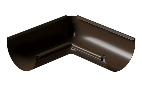 Угол внутренний 90° D125 Döcke STAL PREMIUM Каштан, (RAL 8017) купить в Калаче-на-Дону