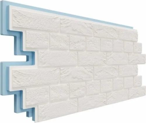 Термосайдинг Доломит Венецианский Кирпич 40 мм Белоснежный купить в Калаче-на-Дону