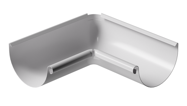 Угол внутренний 90° D125 Döcke STAL PREMIUM Пломбир, (RAL 9010) купить в Калаче-на-Дону