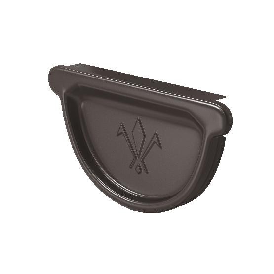 Водосток Aquasistem, система 125x90 -  Заглушка универсальная с резиновым уплотнителем RR 32 Тёмно Коричневый купить в Калаче-на-Дону