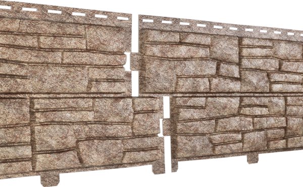 Фасадная панель Ю-пласт Стоун хаус сланец Бурый купить в Калаче-на-Дону