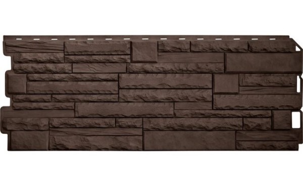 Фасадная панель Альта-Профиль Скалистый камень ЭКО Коричневый купить в Калаче-на-Дону