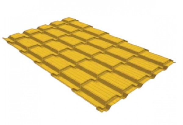 Металлочерепица GL квадро профи 0,45 PE RAL 1018 купить в Калаче-на-Дону