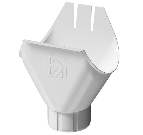 Воронка желоба D125 Döcke STAL PREMIUM Пломбир, (RAL 9010) купить в Калаче-на-Дону