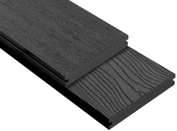 Террасная доска ДПК Outdoor 3D полнотелая STORM/OCEAN BLACK черная купить в Калаче-на-Дону