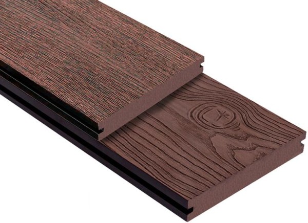 Террасная доска ДПК Outdoor 3D полнотелая STORM/OCEAN BROWN коричневая микс купить в Калаче-на-Дону