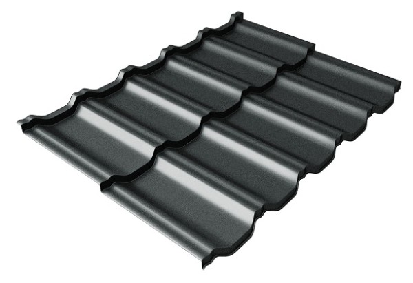 Металлочерепица модульная Квинта Uno Grand Line c 3D резом 0,5 Atlas RAL 7016 антрацитово-серый купить в Калаче-на-Дону