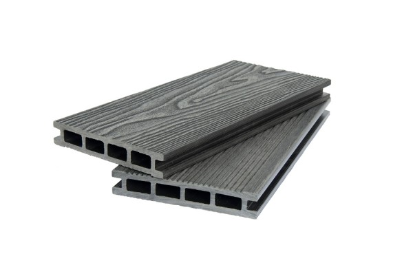 Террасная доска ДПК POLIVAN GROUP 3D+вельвет пустотелая двухсторонняя DENPASAR чёрный купить в Калаче-на-Дону