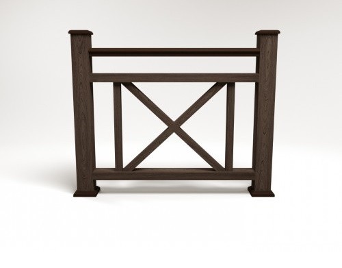 Ограждение из ДПК FG2 венге купить в Калаче-на-Дону