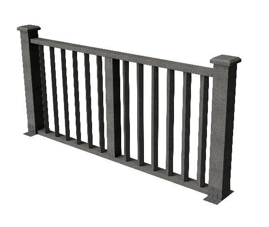 Ограждения декоративное ДПК GRINDERDECO Бруклин серый базаль купить в Калаче-на-Дону