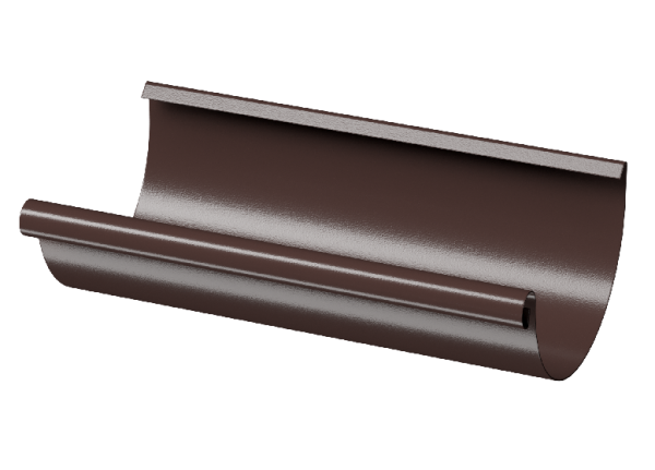 Желоб полукруглый D125 3 м Döcke STAL PREMIUM Шоколад, (RAL 8019) купить в Калаче-на-Дону