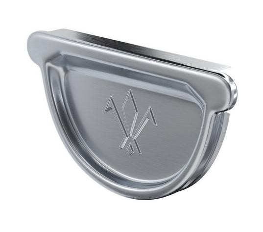 Водосток Aquasistem, Система 150/100 - Заглушка желоба универсальная оцинкованая купить в Калаче-на-Дону