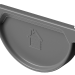 Заглушка желоба D125 Döcke STAL PREMIUM Графит, (RAL 7024) купить в Калаче-на-Дону