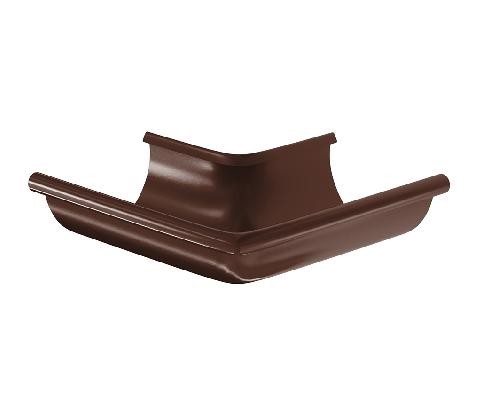 Водосток Aquasistem, система 150/100 - Угол желоба, наружный 90° RAL 8017 Коричневый купить в Калаче-на-Дону