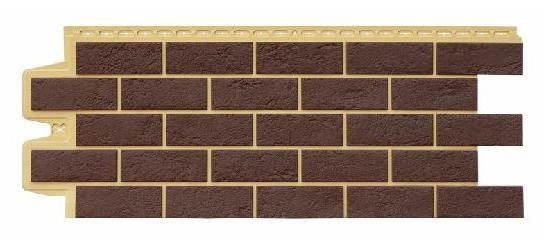 Фасадная панель Grand Line Состаренный кирпич Элит каштан, ШОВ песочный купить в Калаче-на-Дону