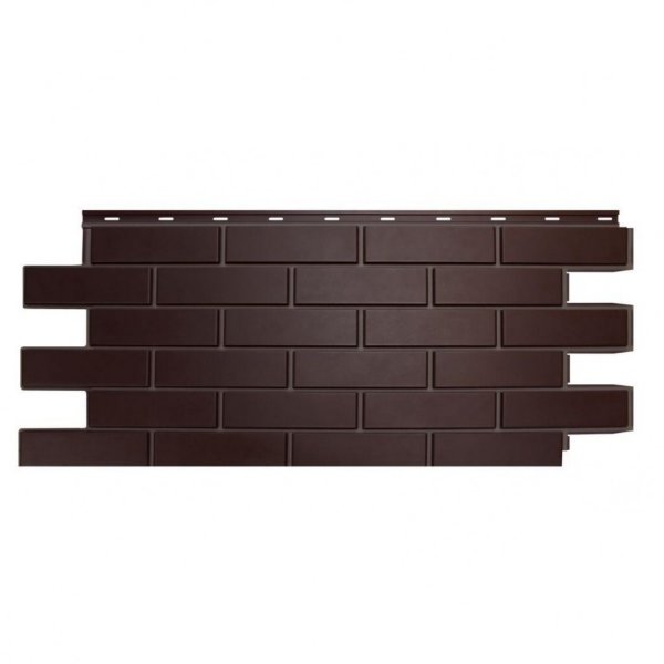 Фасадная панель Nordside, Гладкий Кирпич, Темно-коричневый купить в Калаче-на-Дону