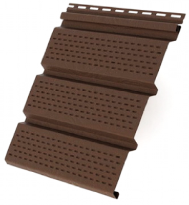 Софит полностью перфорированный, коричневый