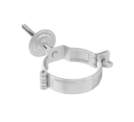 Водосток Aquasistem, система 150x100 - Комплект крепления трубы RR 20 Мраморно-белый купить в Калаче-на-Дону