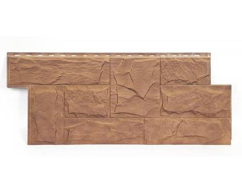 Фасадная панель T-Сайдинг-Гранит Леон ЭКО-2 Орех купить в Калаче-на-Дону