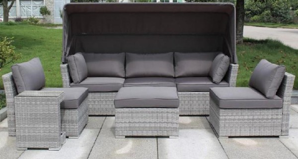 Диван-Трансформер AFINA плетеный из иск. ротанга AFM-320G Grey купить в Калаче-на-Дону