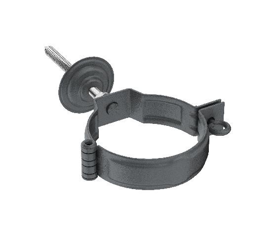 Водосток Aquasistem, Система 125/90 - Декоративный хомут c метизом в сборе RR 23 Маренго matt купить в Калаче-на-Дону