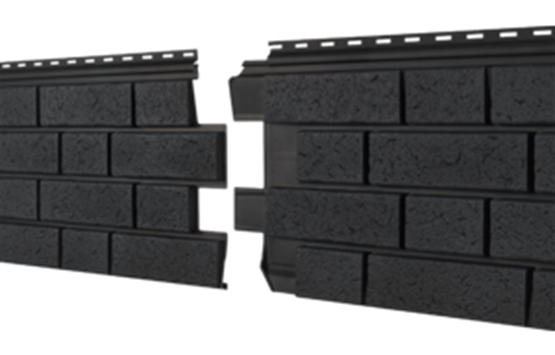 Фасадная панель Ю-пласт Стоун Хаус S-Lock Клинкер Нордик Графитовый купить в Калаче-на-Дону