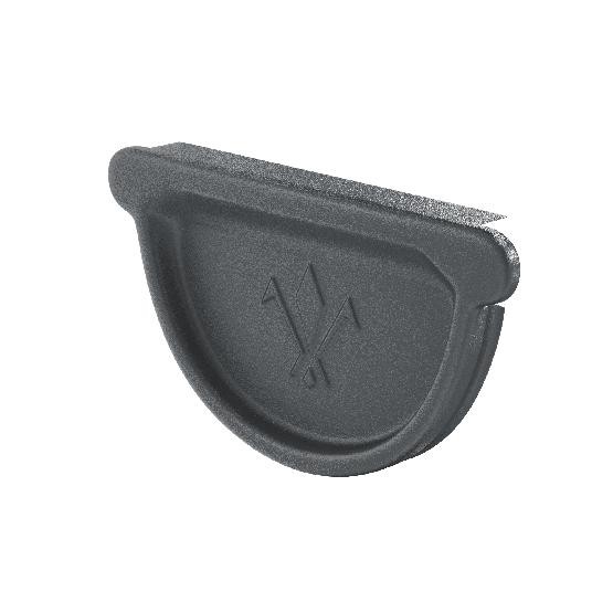 Водосток Aquasistem, Система 125/90 - Заглушка желоба универсальная с резиновым уплотнителем RR 23 Маренго matt купить в Калаче-на-Дону