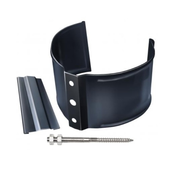 Водосток Grand Line 150x100 – Хомут трубы (на камень) RAL 7024 купить в Калаче-на-Дону