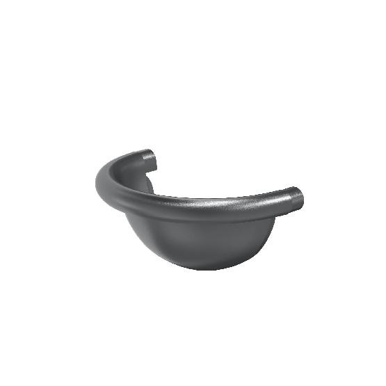 Водосток Aquasistem, Система 125/90 - Заглушка желоба универсальная полукруглая RR 23 Маренго matt купить в Калаче-на-Дону