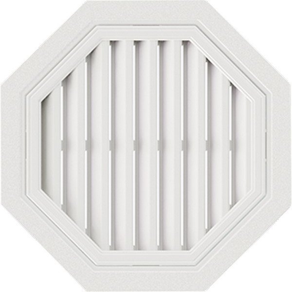 Восьмиугольная фронтонная вентиляционная решётка, Белая купить в Калаче-на-Дону