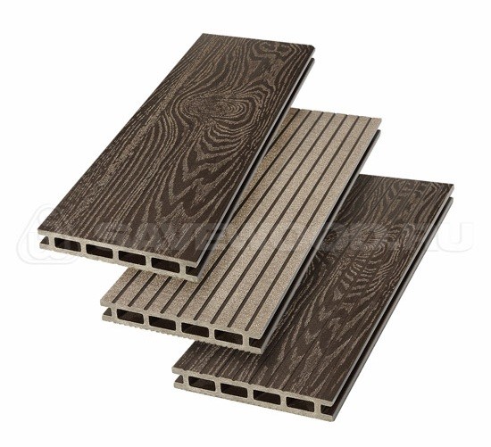 Террасная доска из ДПК SW Carpinus (T) — двухсторонняя темно-коричневый купить в Калаче-на-Дону