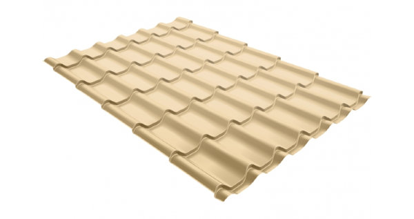 Металлочерепица классик 0,5 Satin RAL 1014 слоновая кость купить в Калаче-на-Дону