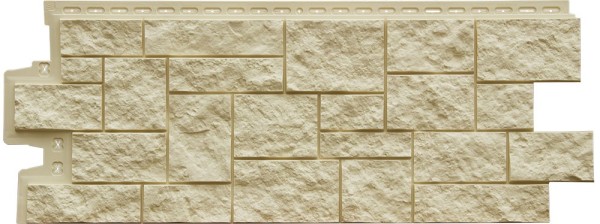 Фасадная панель Grand Line Дикий камень Стандарт бежевый купить в Калаче-на-Дону