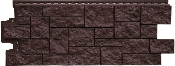 Фасадная панель Grand Line Дикий камень Стандарт Шоколадный (коричневый) купить в Калаче-на-Дону