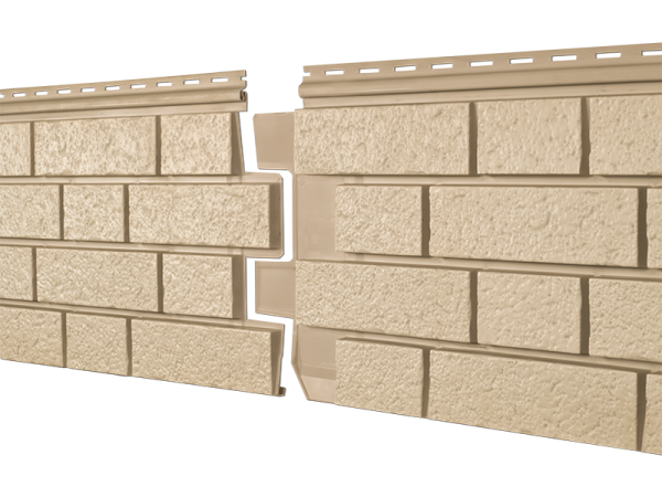 Фасадная панель Ю-пласт Стоун Хаус S-Lock Клинкер песочный купить в Калаче-на-Дону