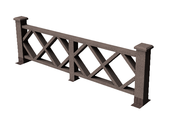 Ограждения декоративное ДПК GRINDERDECO Миллениум венге купить в Калаче-на-Дону