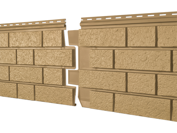 Фасадная панель Ю-пласт Стоун Хаус S-Lock Клинкер горчичный купить в Калаче-на-Дону