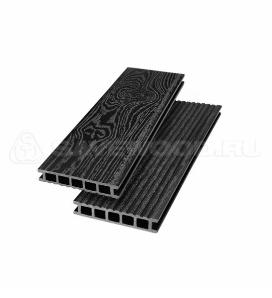 Террасная доска из ДПК SW Ornus тангенциальный распил черный купить в Калаче-на-Дону