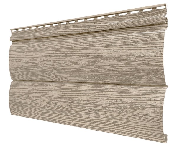 Виниловый сайдинг tecos, серия lux - оцилиндрованный брус двойной, - сибирский кедр купить в Калаче-на-Дону